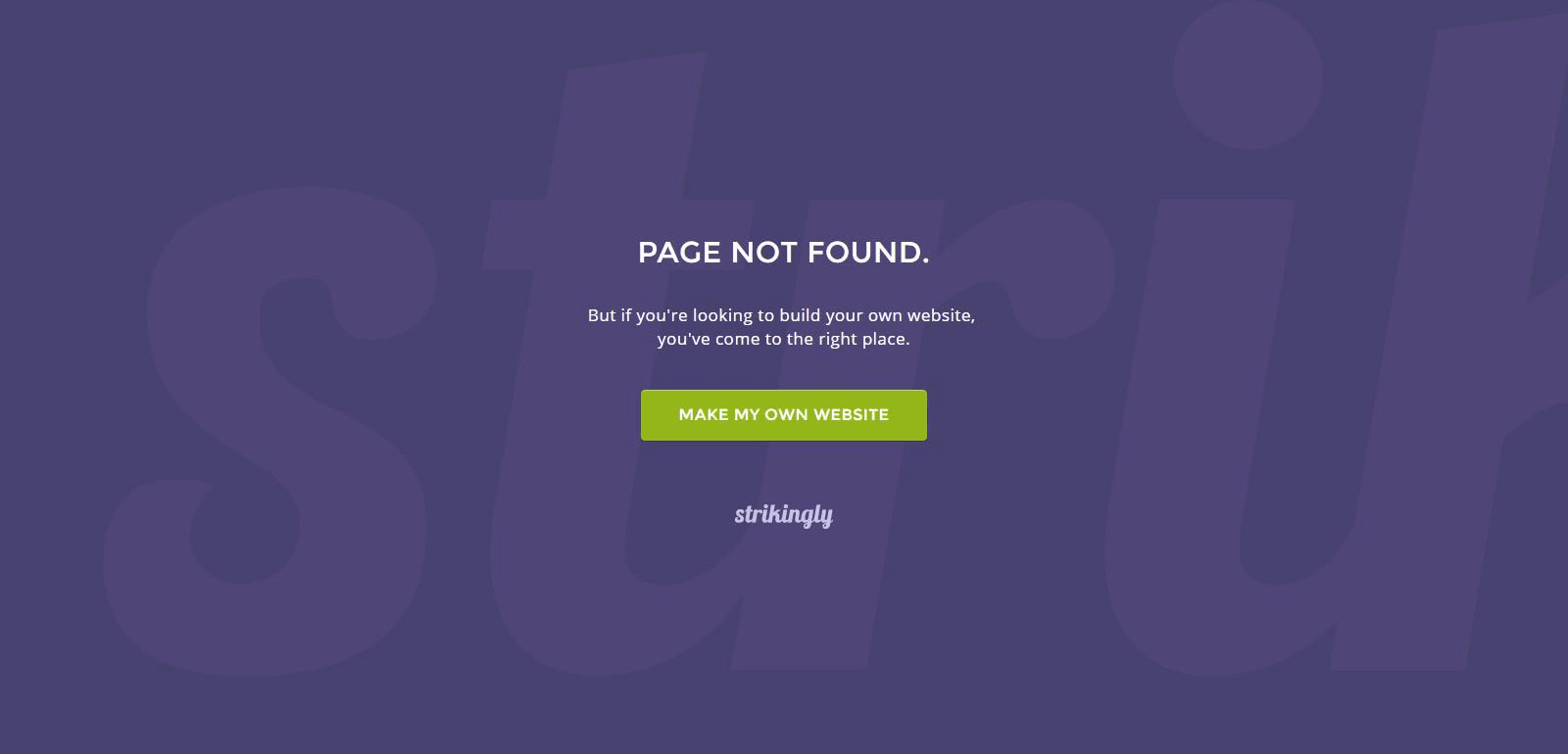 Strikingly頁面錯誤訊息 Strikingly頁面錯誤訊息